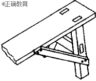 钉一根木条 构成三角形结构 b.