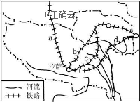 c线d.d线2.影响青藏铁路建设的最主要因素是)a.气