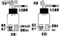 细胞呼吸类型(假设呼吸底物全部为葡萄糖,实验开始同时关闭两装置