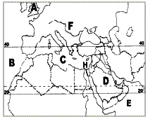 西亚和北非战略位置重要,素有"五海三洲两洋一湾"之誉,试由图中信息