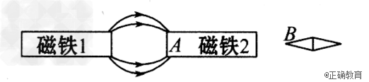 两条形磁体之间的磁感线方向如图所示,则右边条形磁体2的a端为